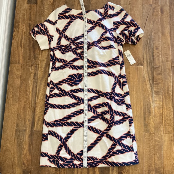 NWT Anthropologie Maeve bow back nautical rope shift dress size 6 - Picture 4 of 11